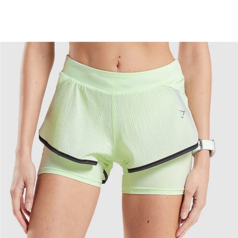 Gymshark Women’s Speed 2 in 1 Shorts Cucumber Green Size XL